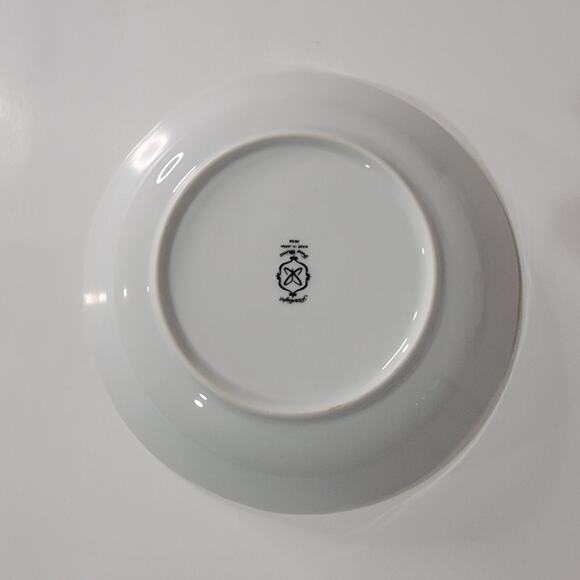 5 Harmony House Japan Starlight Silver Rimmed White Coupe Soup Bowls - Picture 4 of 8